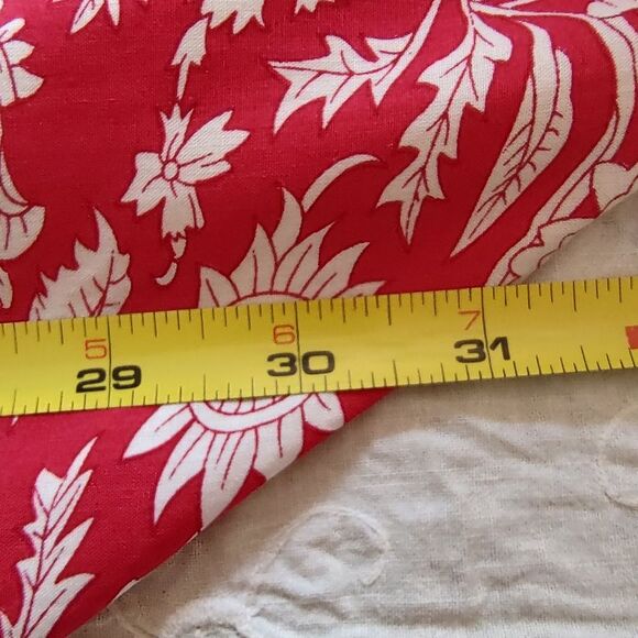 Red White Floral Roomy Thin Comfy Summer Dress Size Large - Picture 9 of 11